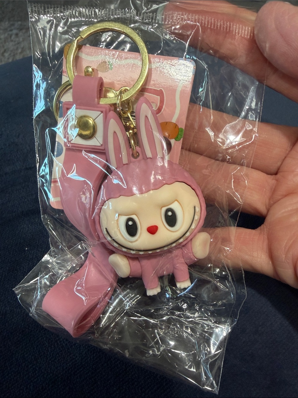 Labubu Keychain - Mauve. New in Package. Cute! Poses may vary!